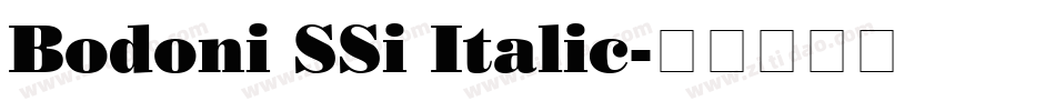 Bodoni SSi Italic字体转换